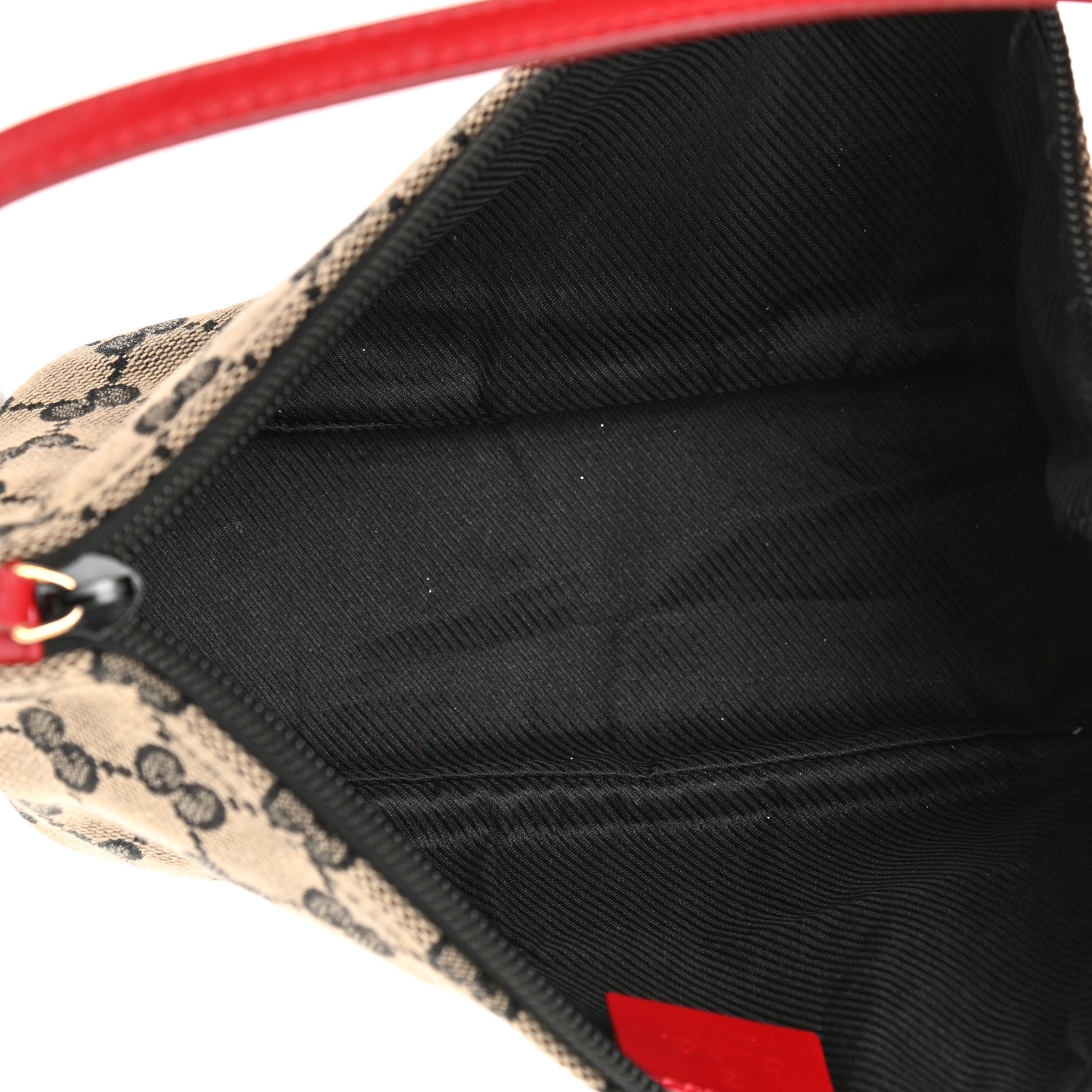 Gucci Monogram Boat Pochette Black Red 6 of 10