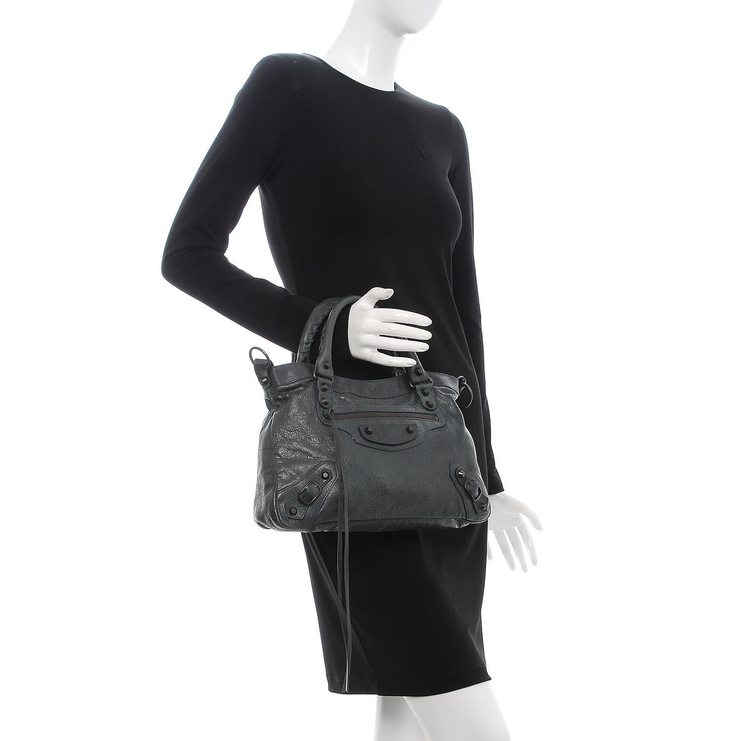 Balenciaga Agneau Classic Hardware Town Anthracite 3 of 9