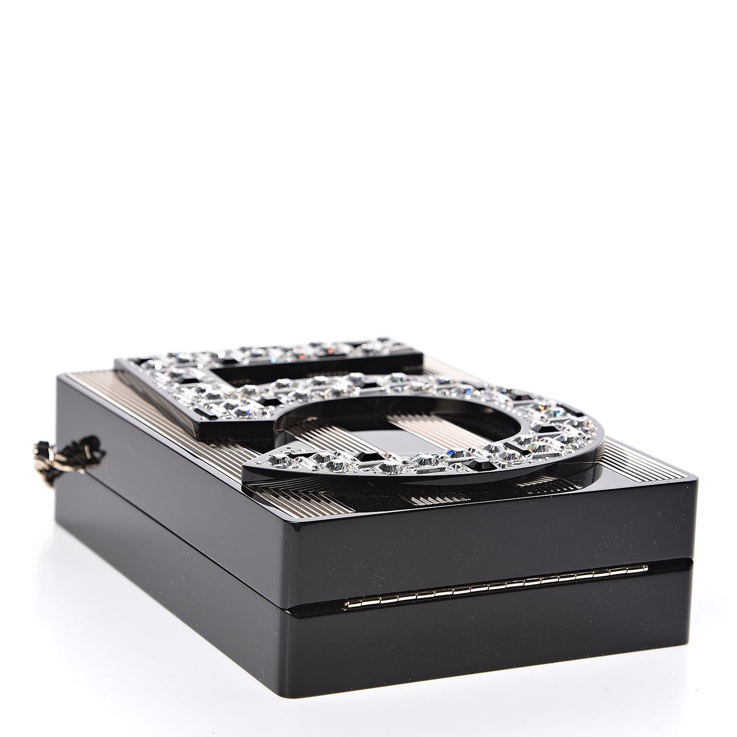 Plexiglass Strass N°5 Minaudiere Black Gold
