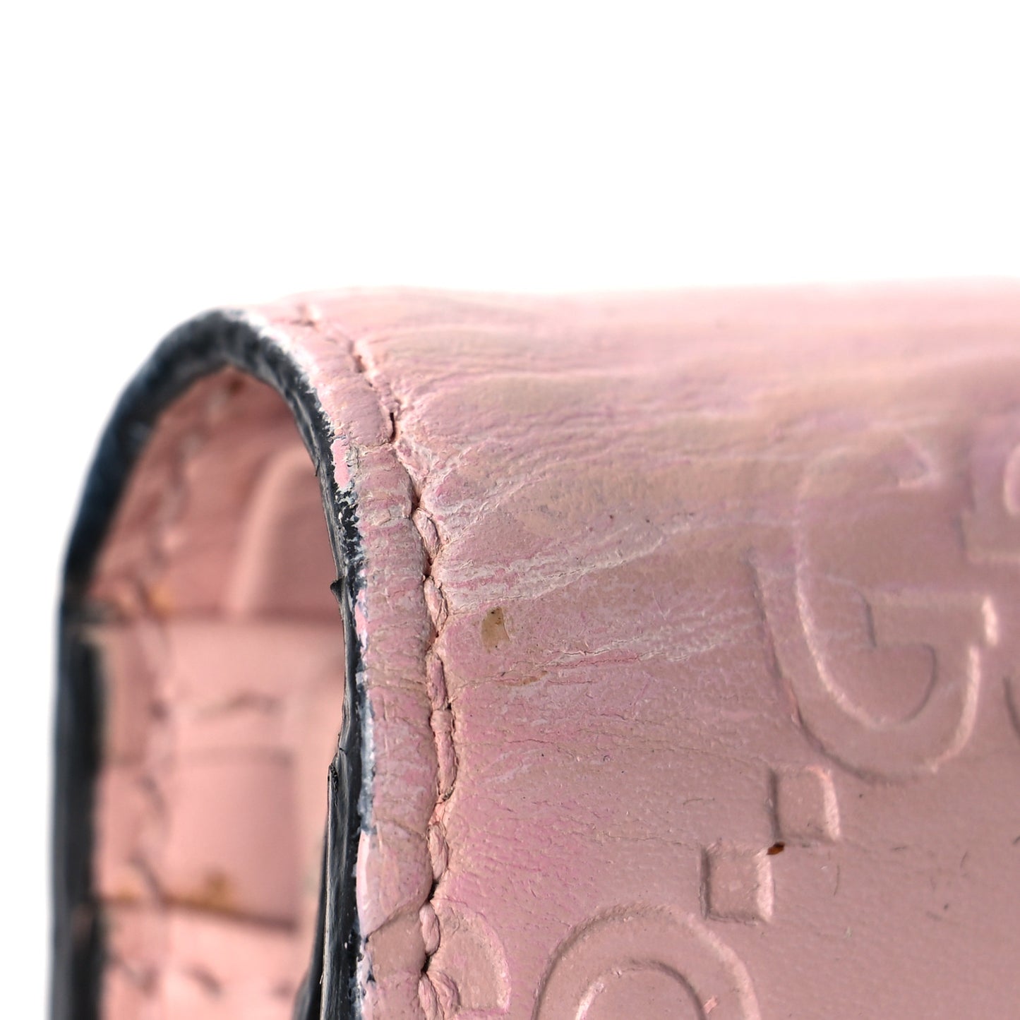 Guccissima Signature Crystal Cat Card Case Wallet Light Candy Pink