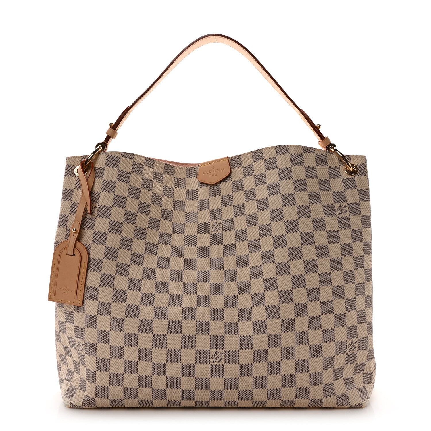 Louis Vuitton Damier Azur Graceful MM Rose Ballerine 1 of 9