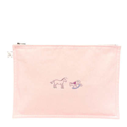 Hermes Cotton Canvas Adada Large Flat Case 1 of 6