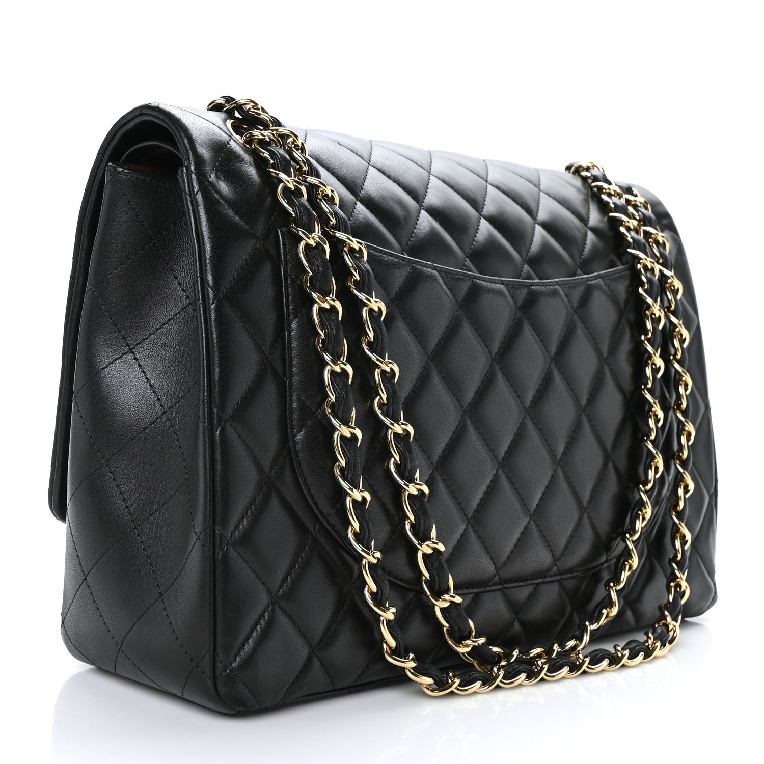 Chanel Lambskin Quilted Maxi Double Flap Black 3 of 10