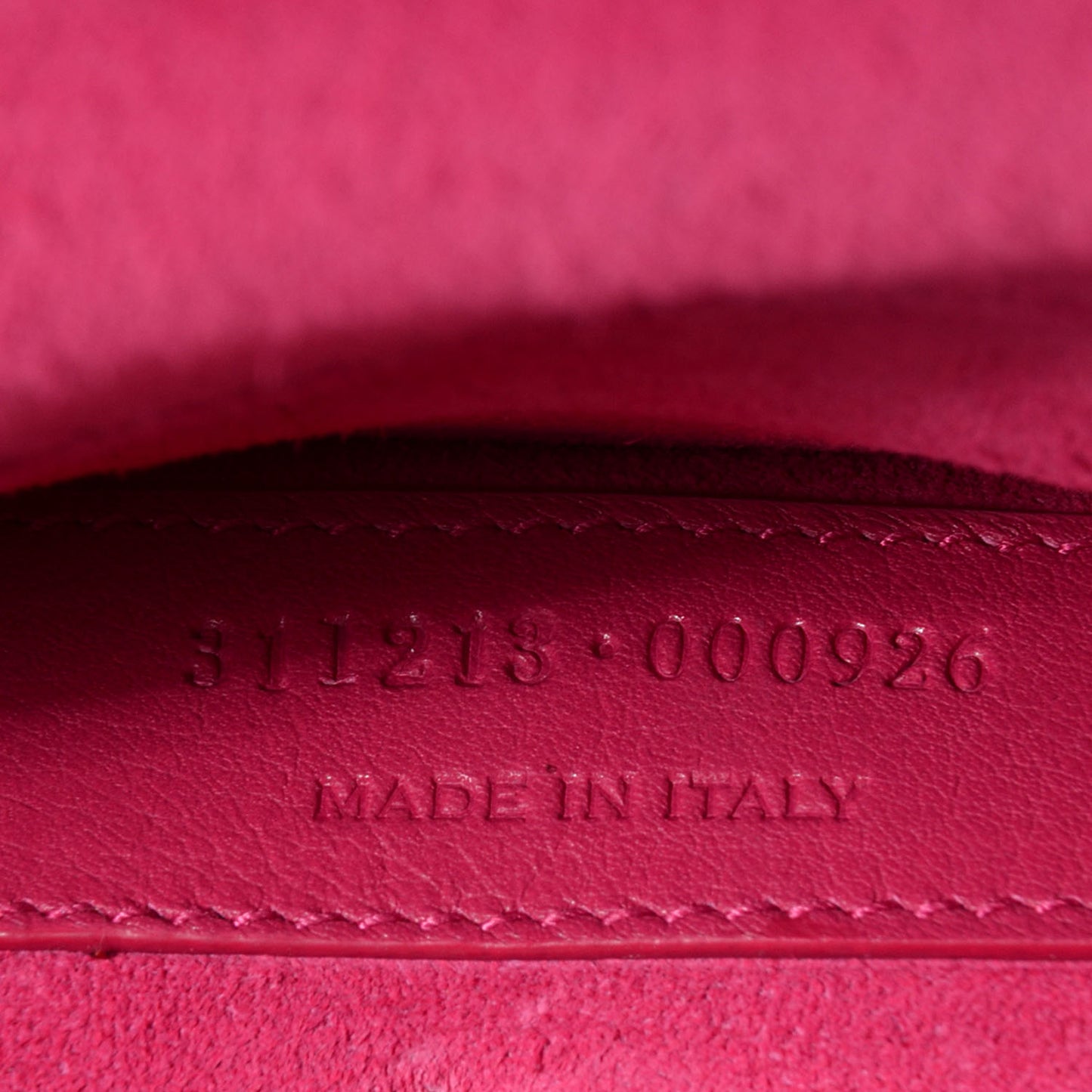 Calfskin Classic Y Clutch Fuchsia