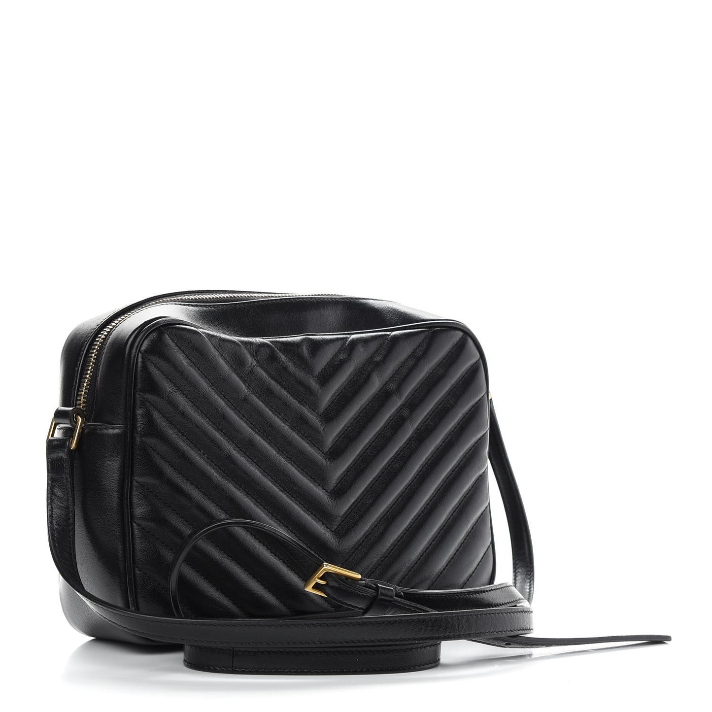 Calfskin Matelasse Monogram Lou Camera Bag Black