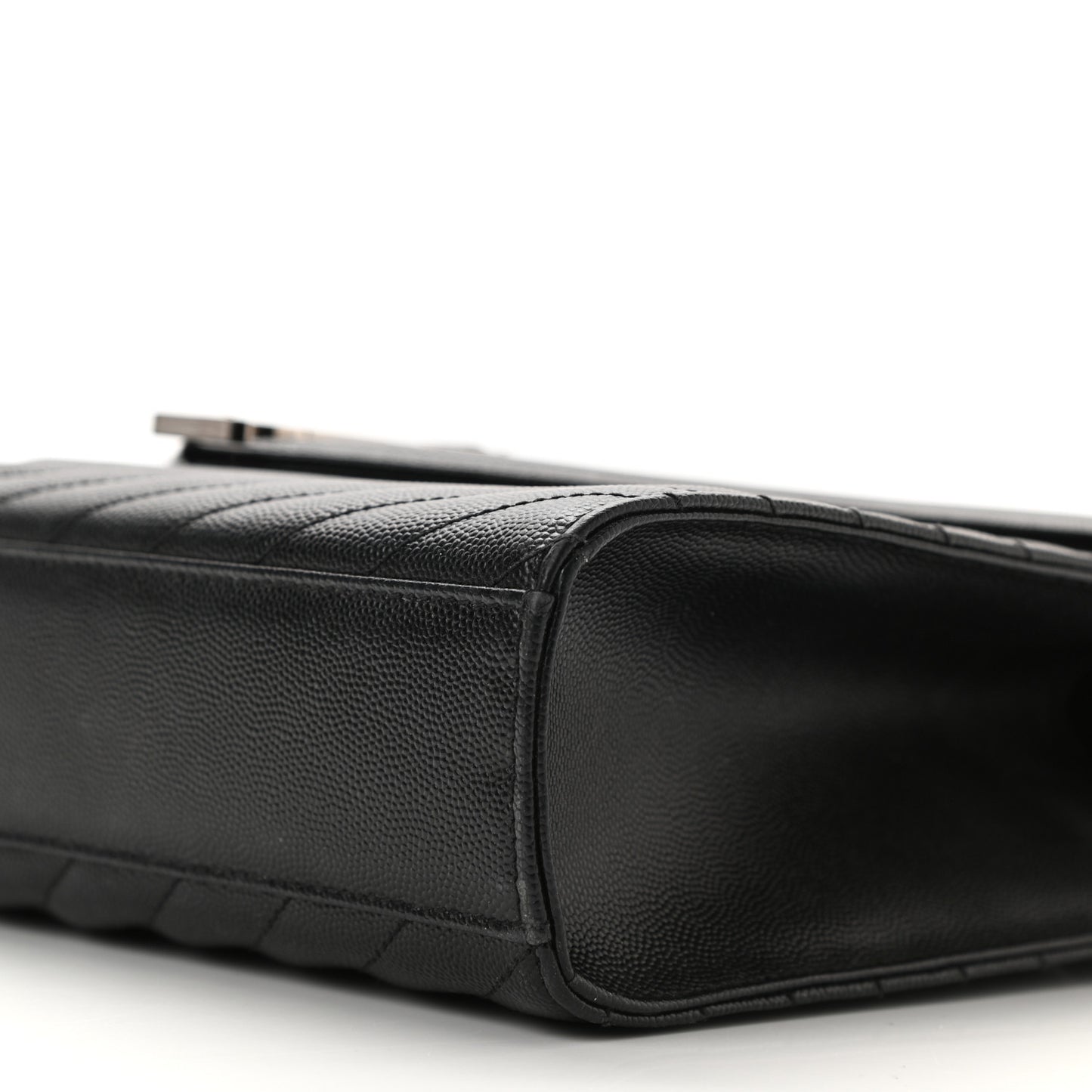 Grain De Poudre Matelasse Chevron Large Monogram Satchel Black