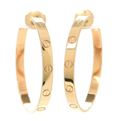 Cartier 18K Yellow Gold Large LOVE Hoop Earrings 1 of 6