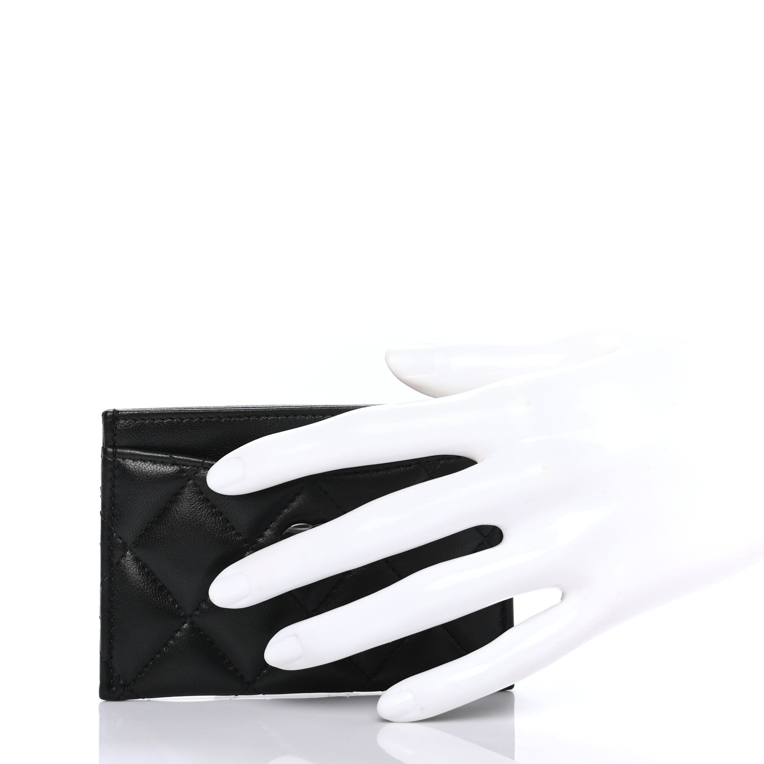 Chanel Lambskin Quilted Card Holder So Black 2 of 8