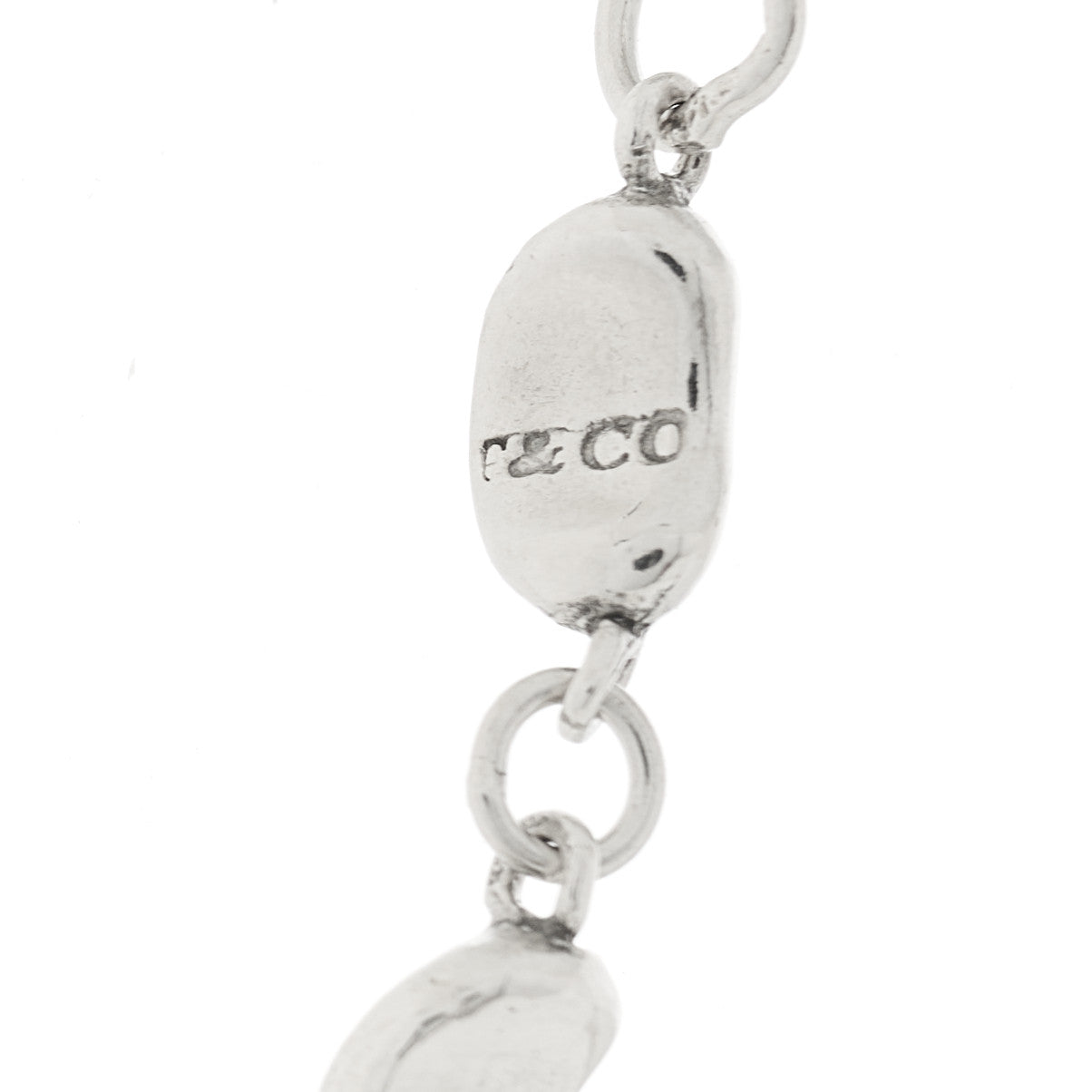 Tiffany Sterling Silver Elsa Peretti Bean Necklace 5 of 5