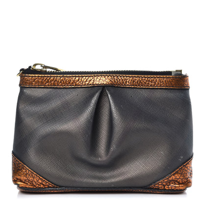 Burberry Smoked Check Cosmetic Case Black Gold 1 of 26