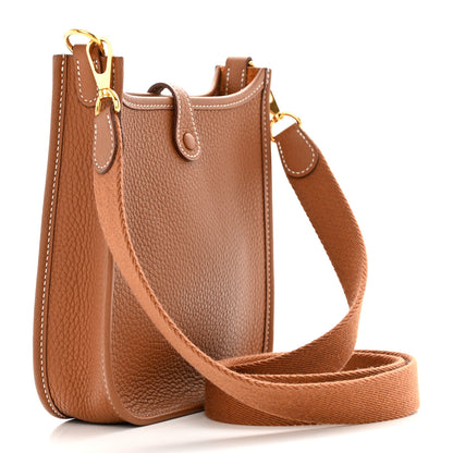 Hermes Taurillon Clemence Evelyne TPM Gold 3 of 11