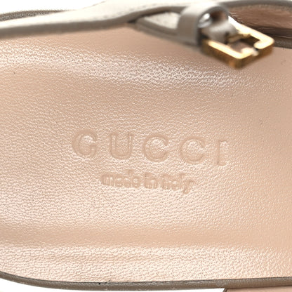 Gucci Lifford Calfskin GG Marmont Ankle Wrap 75mm Sandals 40.5 Mud 6 of 7