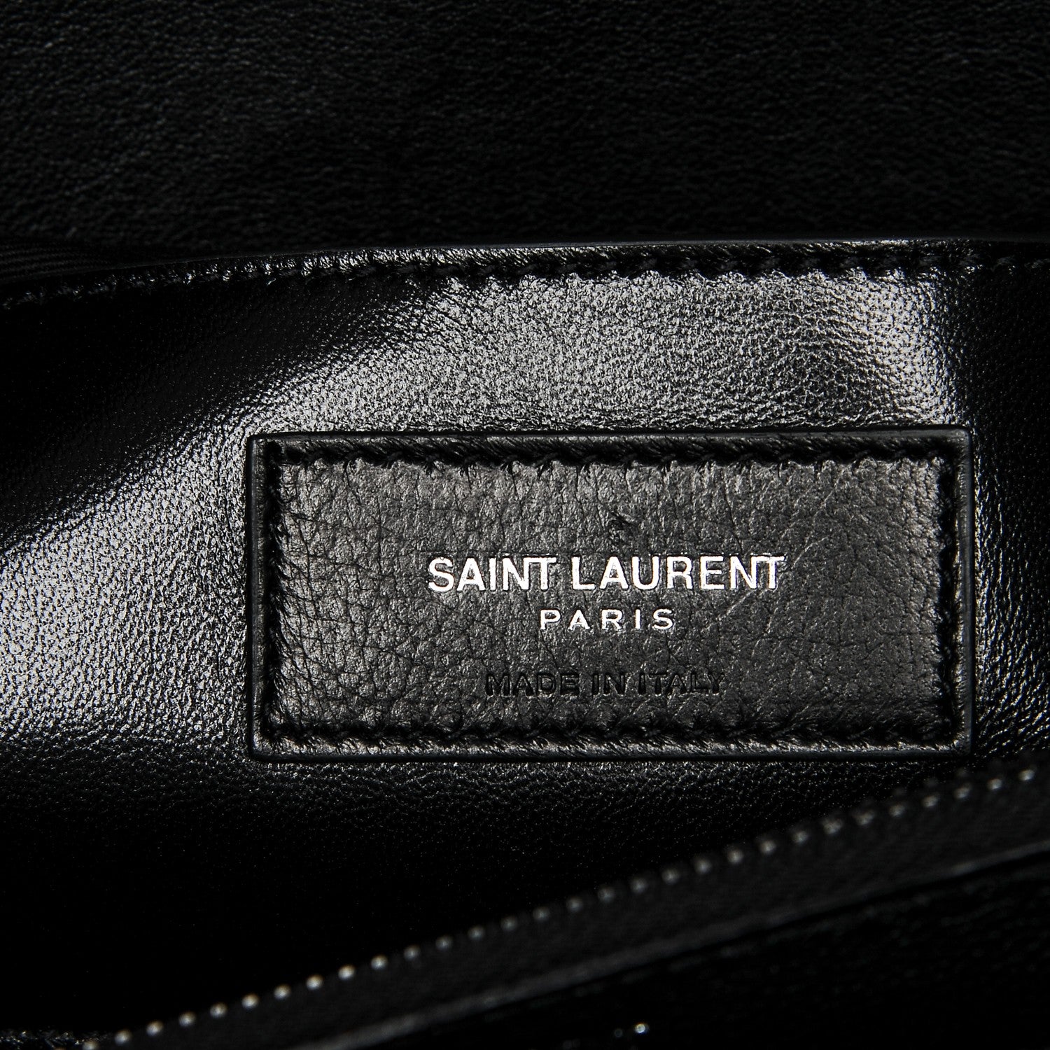 Saint Laurent Sheepskin Matelasse Chevron Monogram Monochrome Large College Satchel Black 7 of 8