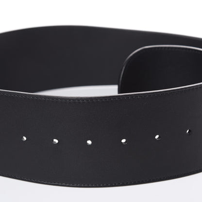 Gucci Moon Calfskin Pearl Double G 70mm Belt 85 34 Black Cream 7 of 7