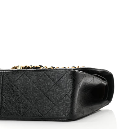 Chanel Caviar Quilted Jumbo Double Flap Black 10 of 10