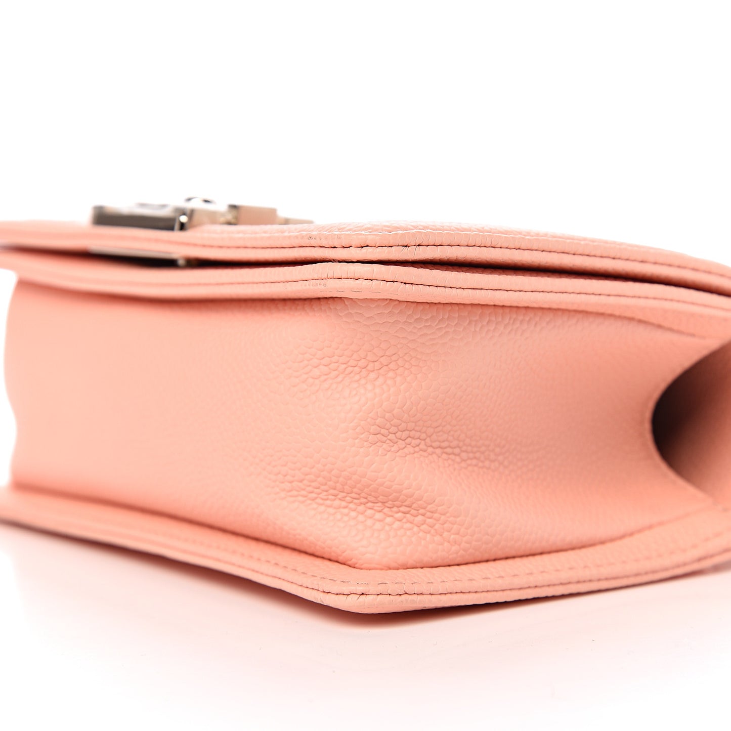 Caviar Quilted Small Boy Flap Light Pink