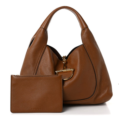 Gucci Grained Calfskin Softbit Maxi Shoulder Bag Brown 2 of 10