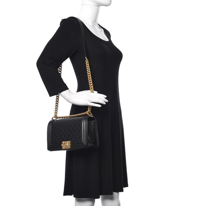 Chanel Caviar Quilted Medium Boy Flap Black 2 of 11