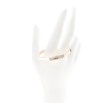 Hermes 18K Rose Gold Diamond PM Kelly Pave Bracelet SH 2 of 5