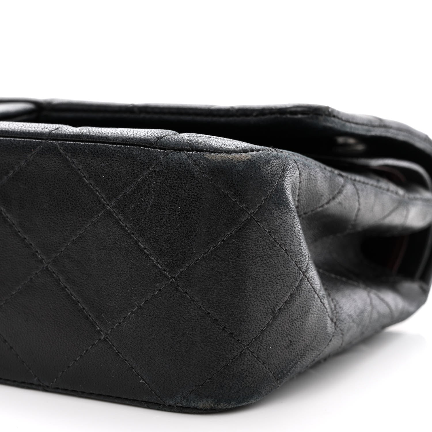 Chanel Lambskin Quilted Medium Double Flap Black 10 of 19