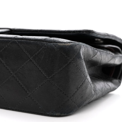 Chanel Lambskin Quilted Medium Double Flap Black 10 of 19