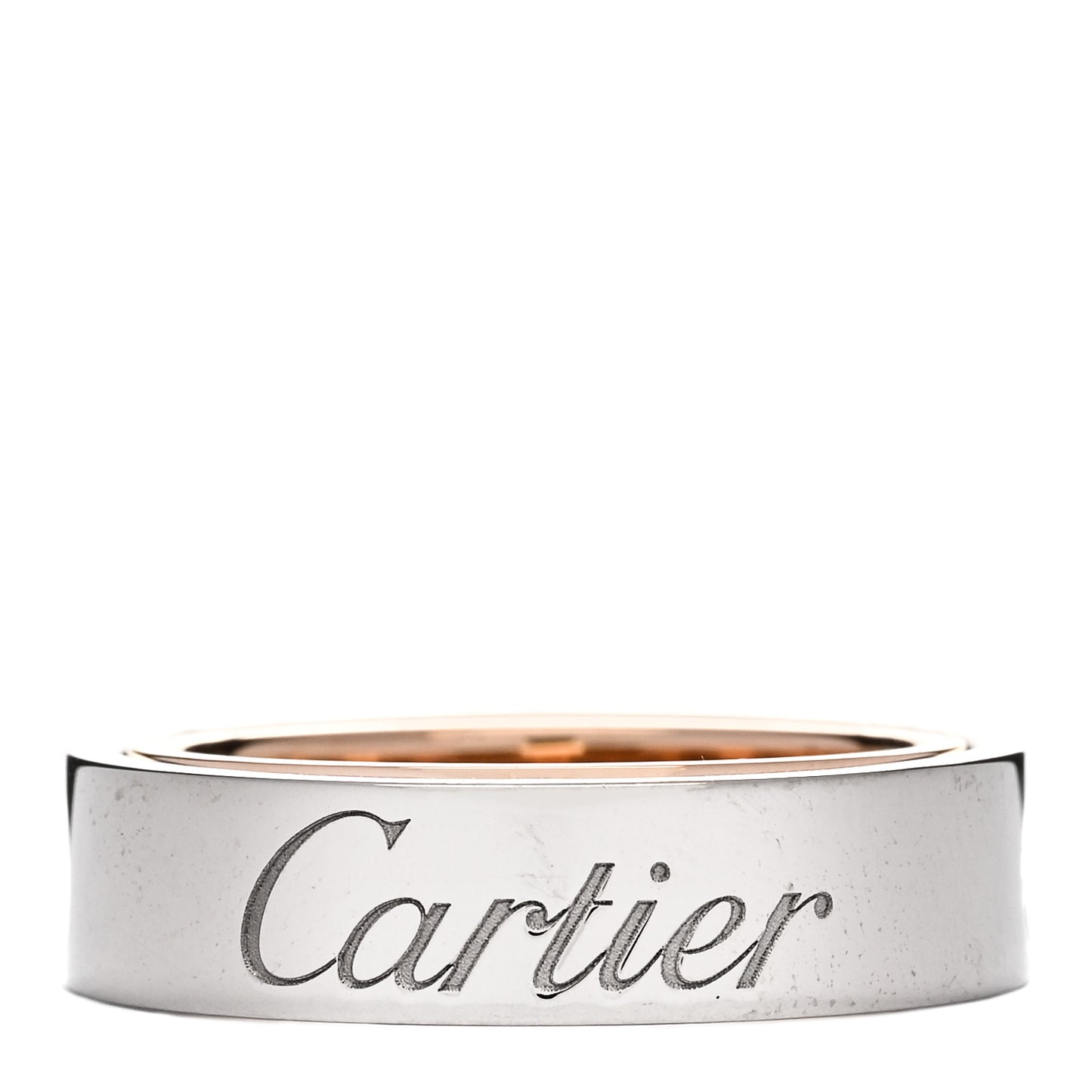 18K White Pink Gold 5.5mm Astro LOVE Ring 52 6