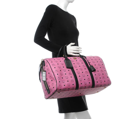 MCM Visetos Large Traveler Weekender Bag Pink 3 of 9