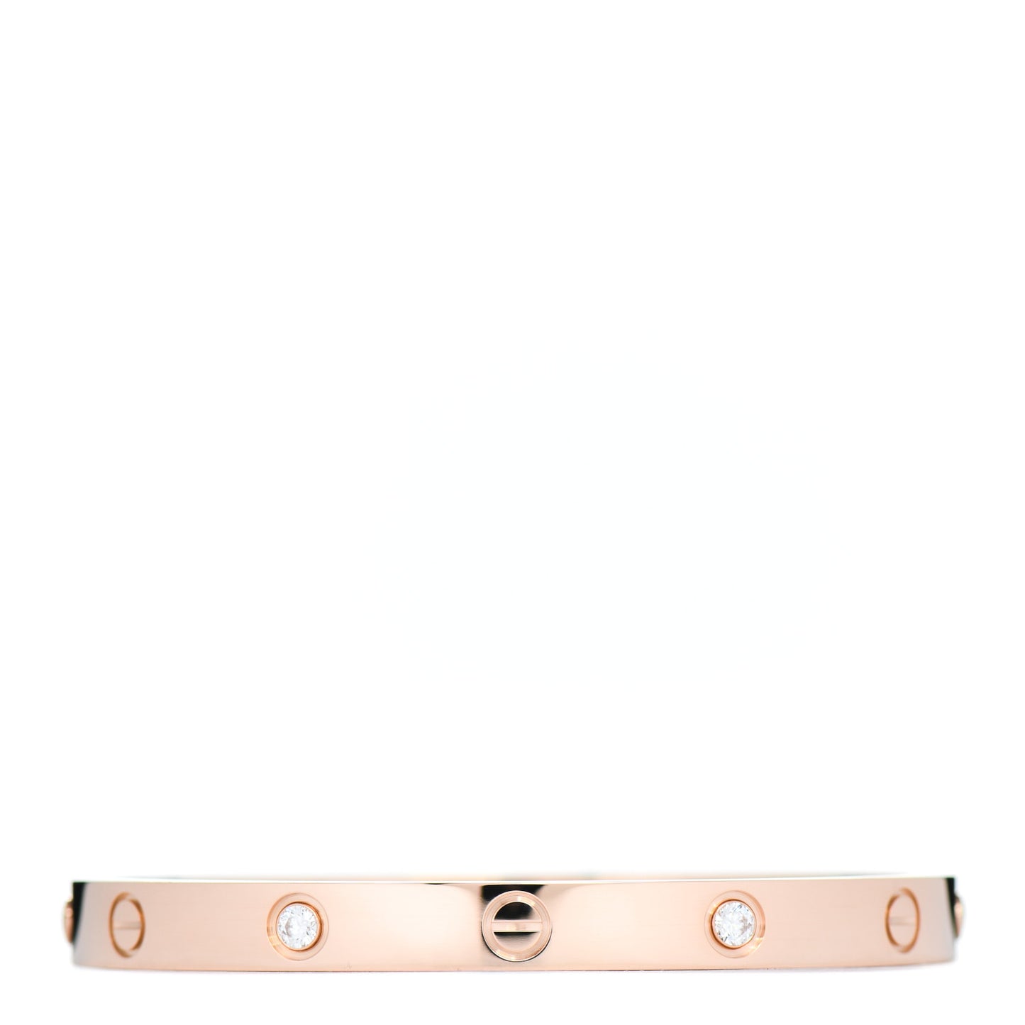 18K Pink Gold 4 Diamond LOVE Bracelet 17