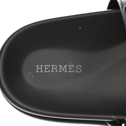Hermes Calfskin Mens Chypre Sandals 41 Black 7 of 9