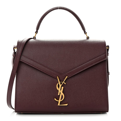 Saint Laurent Grain de Poudre Medium Classic Monogram Cassandra Top Handle Rouge Legion 1 of 12