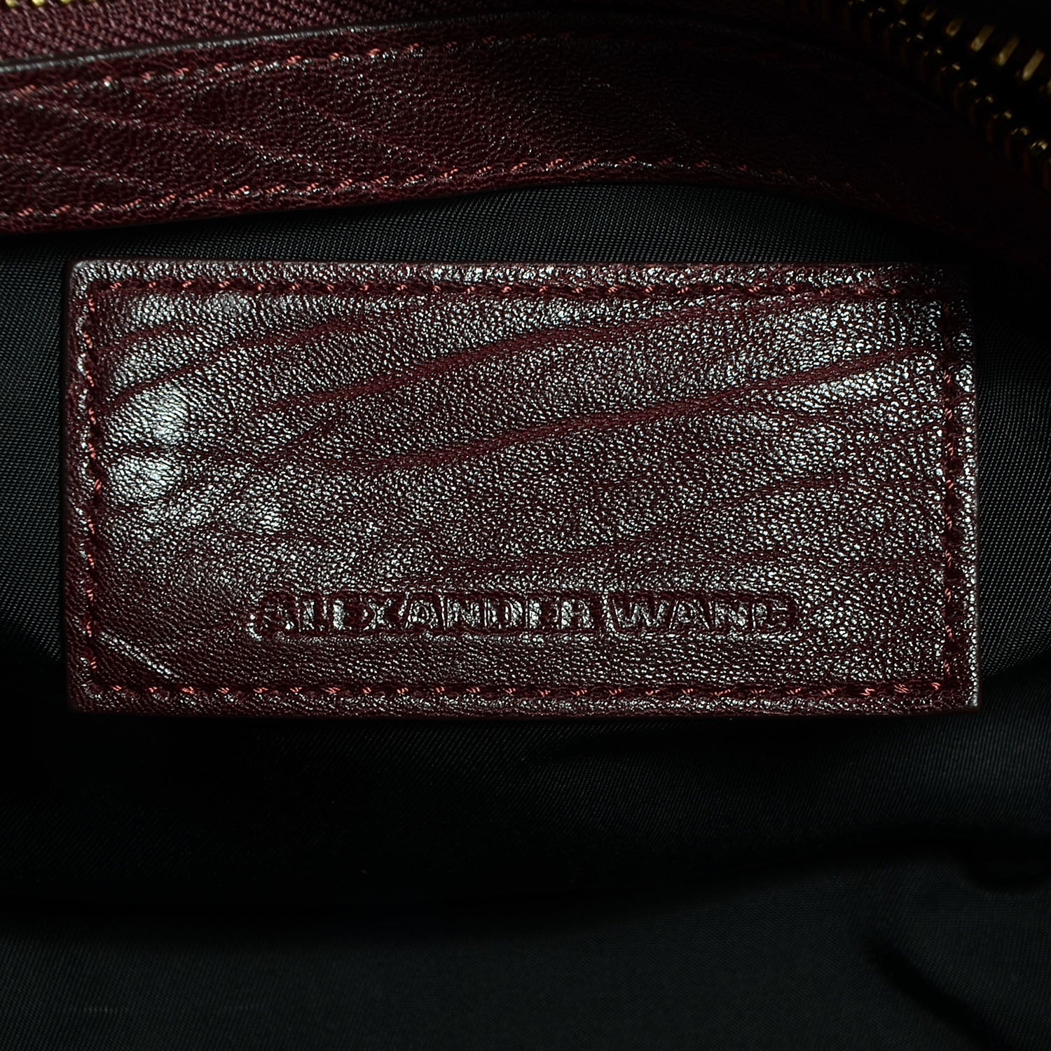 Alexander Wang Pebbled Lambskin Rockie Beet w Antique Brass Hardware 6 of 7