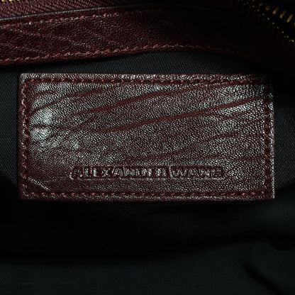 Alexander Wang Pebbled Lambskin Rockie Beet w Antique Brass Hardware 6 of 7