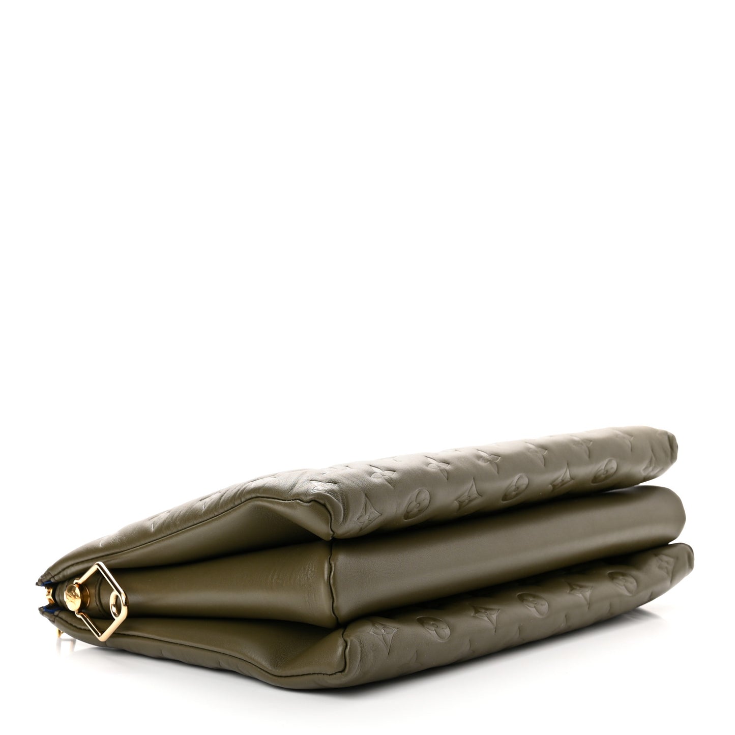 Lambskin Embossed Monogram Coussin MM Khaki