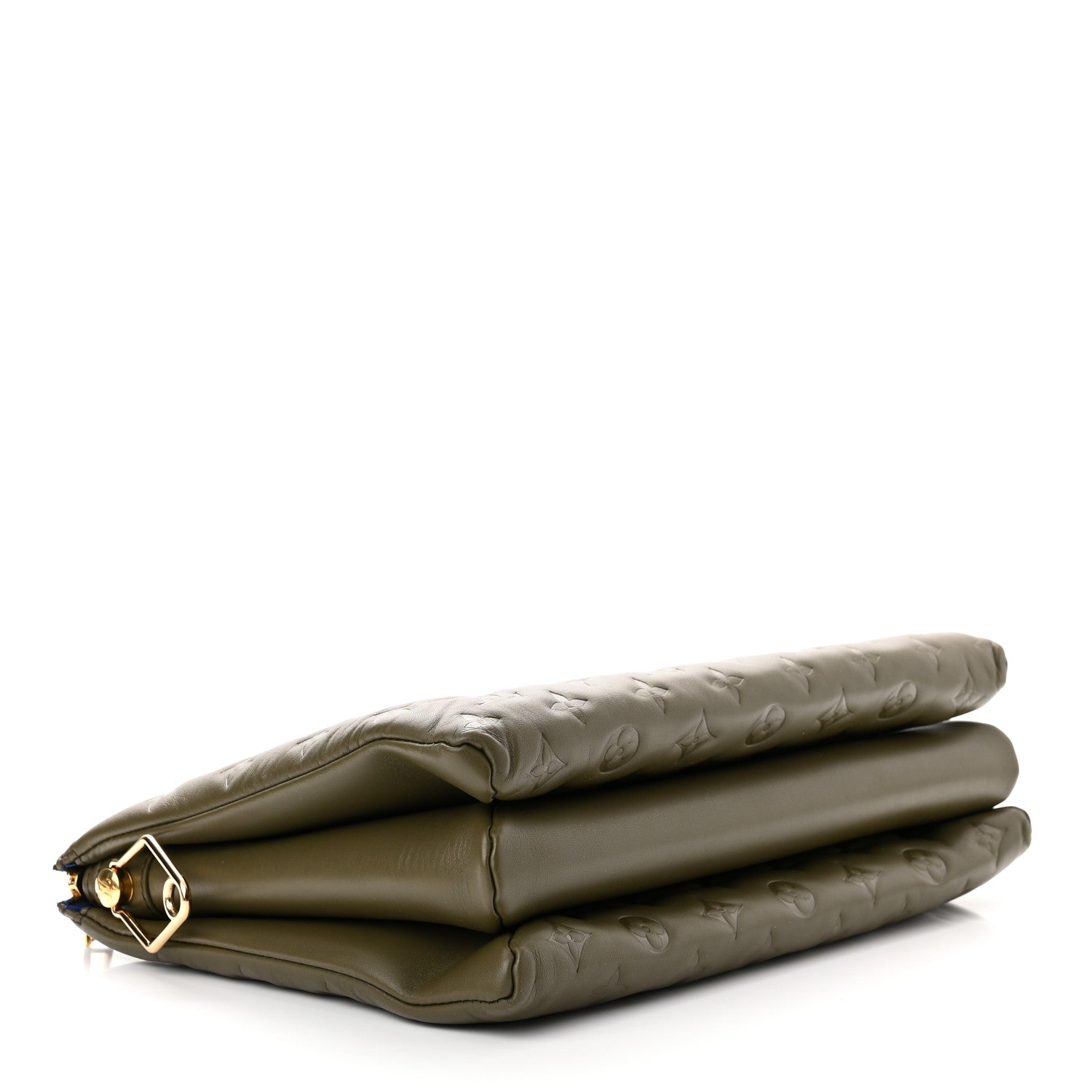 Louis Vuitton Lambskin Embossed Monogram Coussin MM Khaki 4 of 8