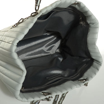 Chanel Lambskin Vertical Quilted Large Mademoiselle Tote Light Green 5 of 7