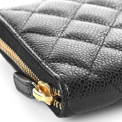 Chanel Caviar Quilted Large Gusset Zip Around Wallet Black 9 of 11