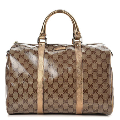 Gucci Crystal Monogram Medium Joy Boston Bronze 1 of 7