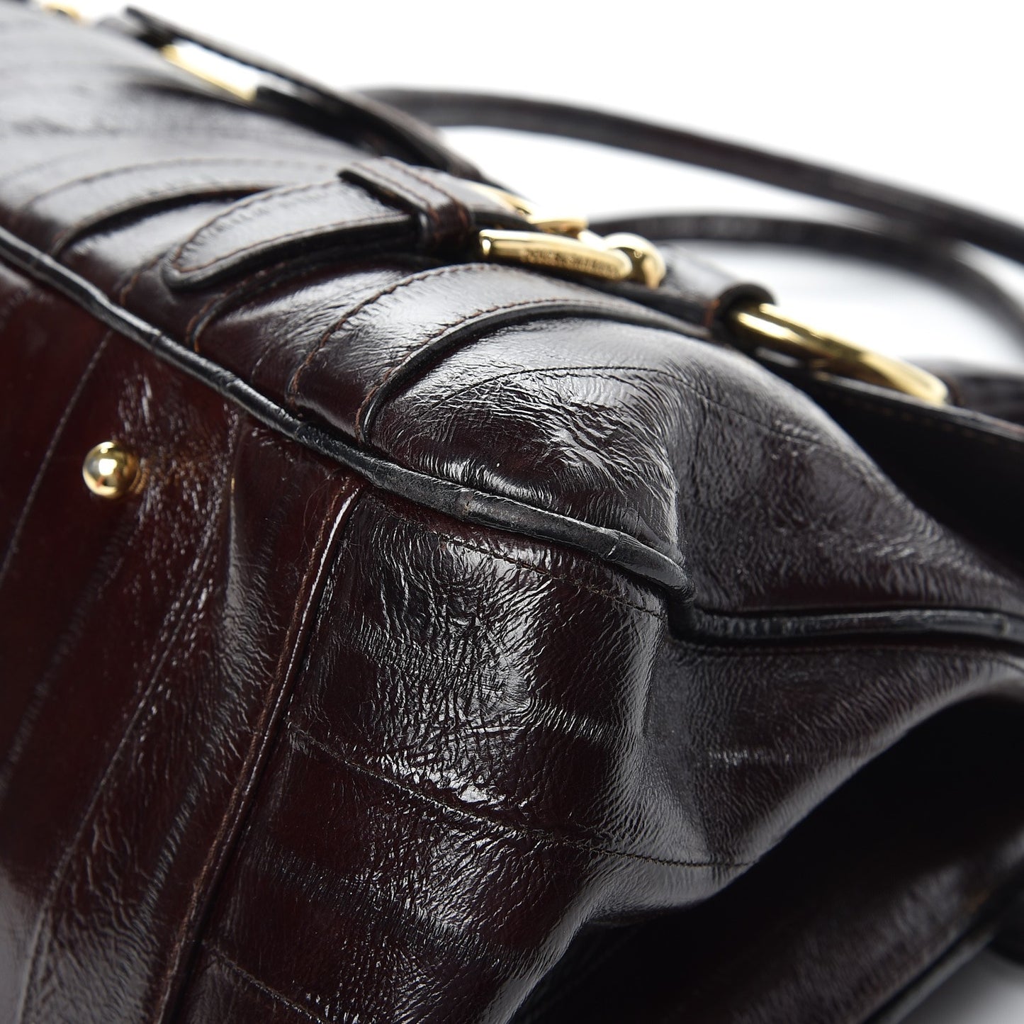 Eel Shoulder Bag Brown