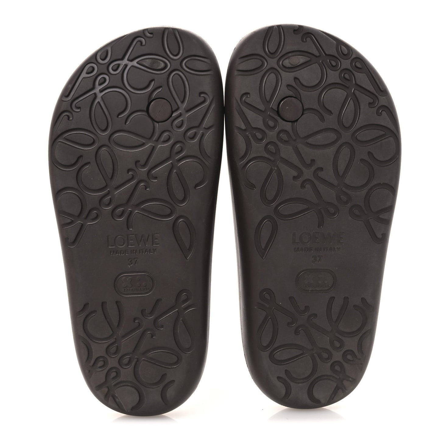 Foam Rubber Paula's Ibiza Pebble Toe Post Sandals 37 Shitake