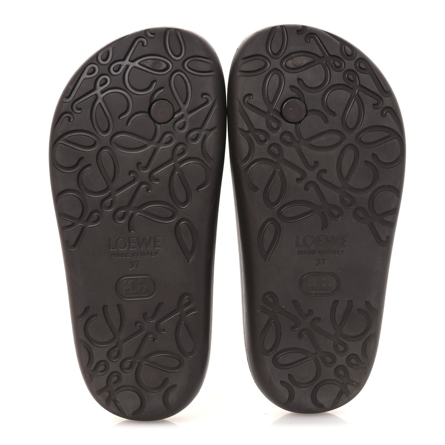 Loewe Foam Rubber Paula's Ibiza Pebble Toe Post Sandals 37 Shitake 7 of 12