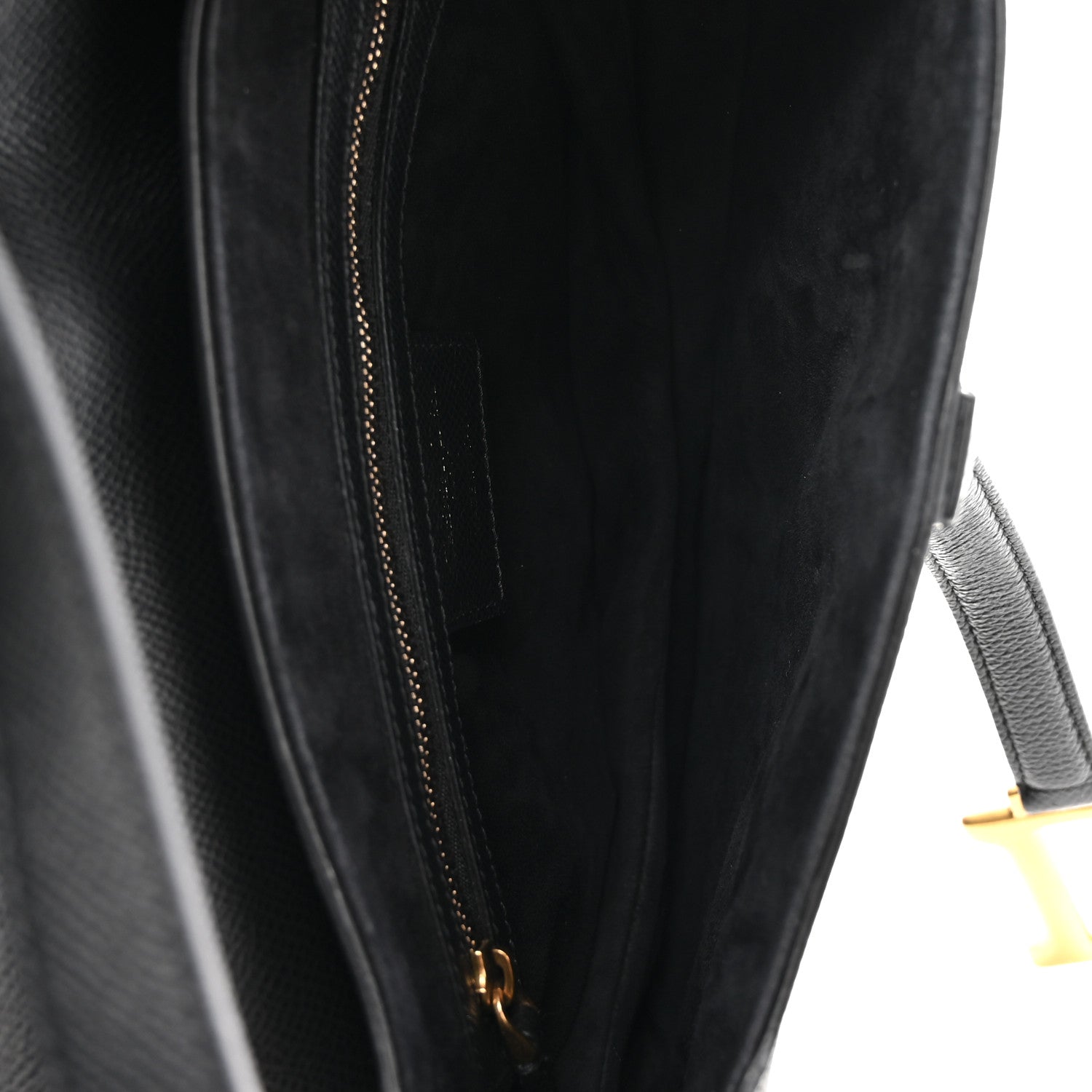 Christian Dior Grained Calfskin Saddle Bag Black 5 of 10