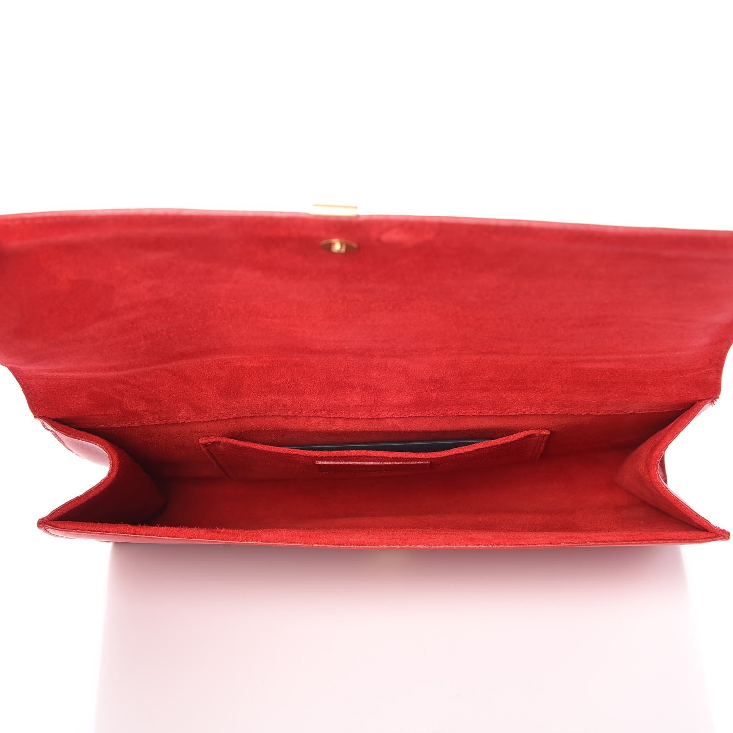 Saint Laurent Calfskin Classic Y Ligne Clutch Rouge Orient 5 of 12