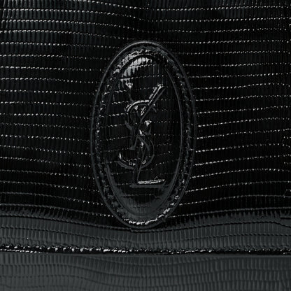 Saint Laurent Calfskin Lizard Embossed Le 61 Shoulder Bag Black 9 of 14