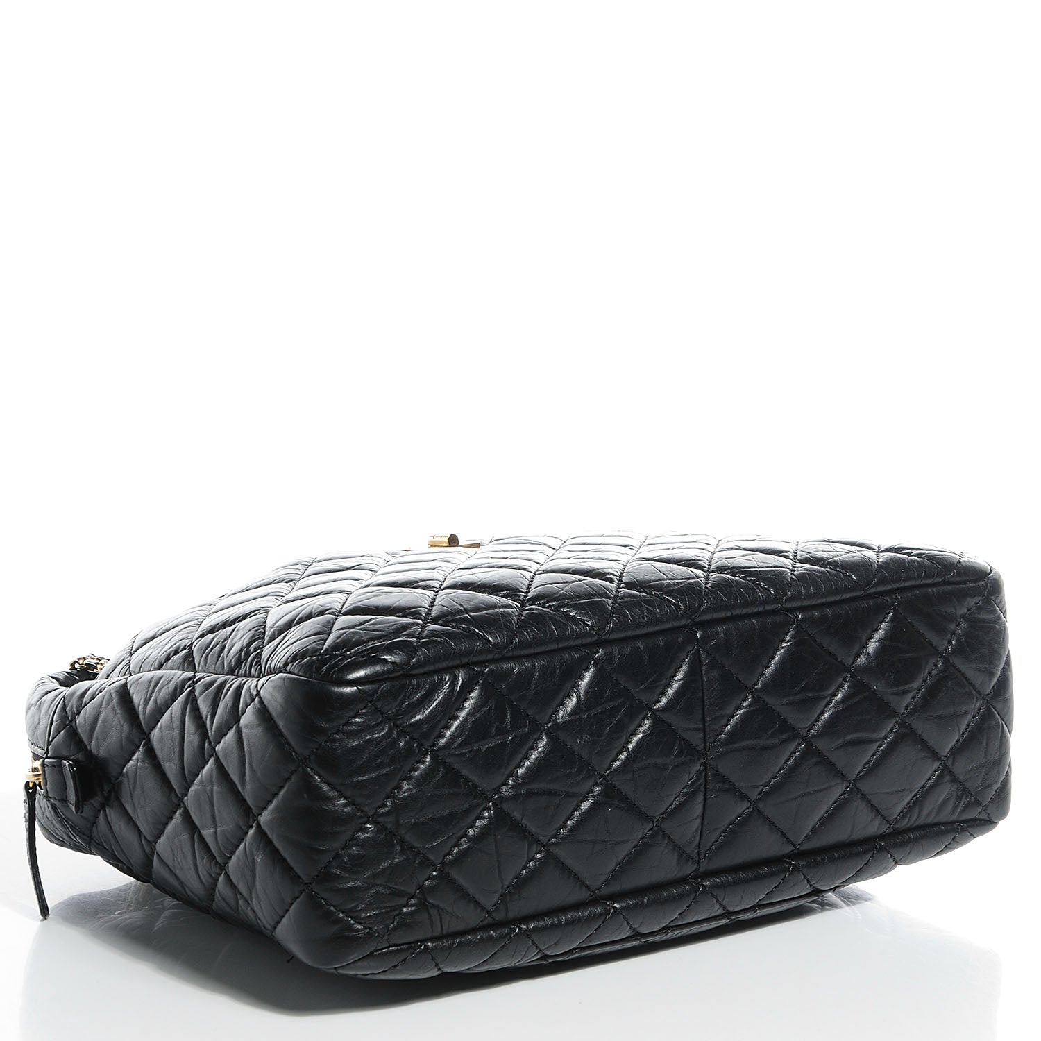 Chanel Aged Calfskin Quilted Large Reissue Camera Case Black 4 of 7