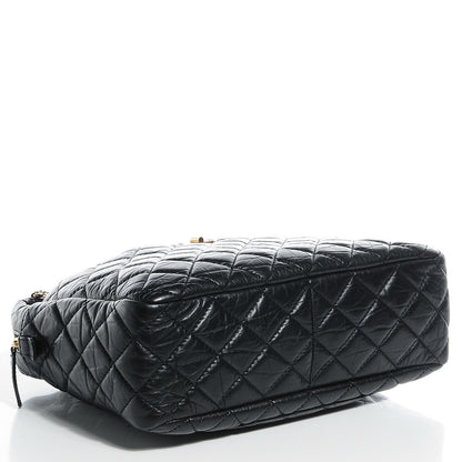 Chanel Aged Calfskin Quilted Large Reissue Camera Case Black 4 of 7