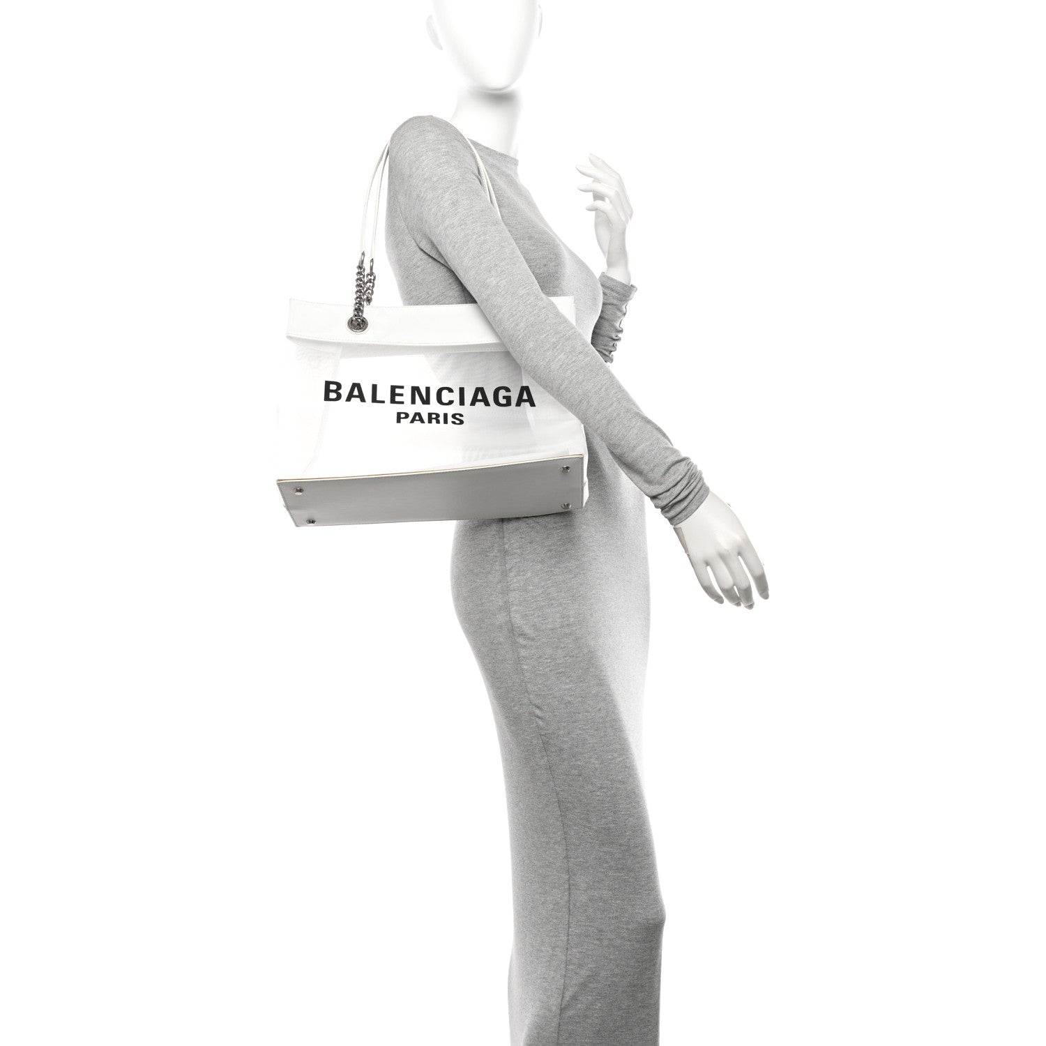 Balenciaga Mesh Medium Duty Free Tote White 2 of 12