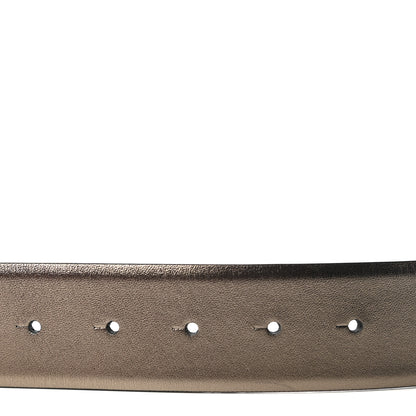 Valentino Garavani Metallic Lambskin VLogo 40mm Belt 70 32 Stone 5 of 5