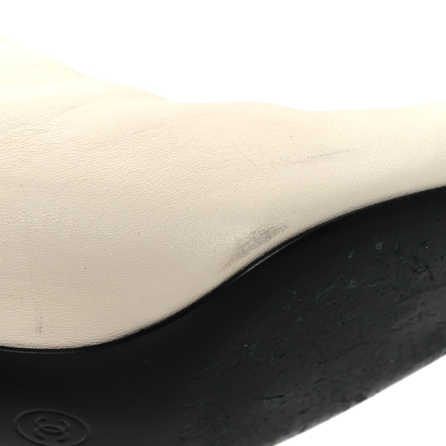 Chanel Lambskin Velvet Cap Toe Short Ankle Boots 37 White 13 of 13