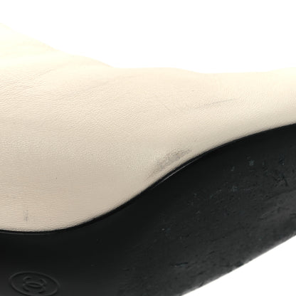 Chanel Lambskin Velvet Cap Toe Short Ankle Boots 37 White 13 of 13