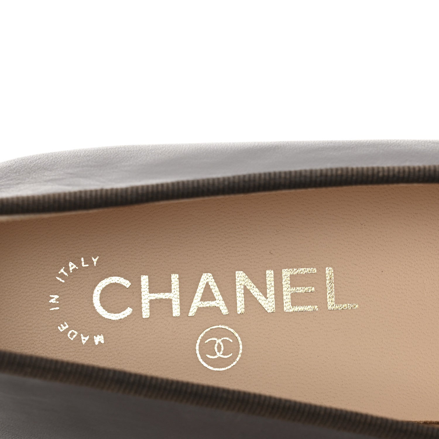 Chanel Lambskin Cap Toe CC Ballerina Flats 40 Brown Black 8 of 9